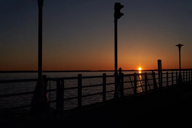 Sunset Behind the Carillon Dam